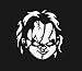 Chucky Face Vinyl Cut Decal Sticker | Horror Halloween Scary Funny | Cars Trucks Vans Walls Laptop | White | 5.5 In Tall | CCI258