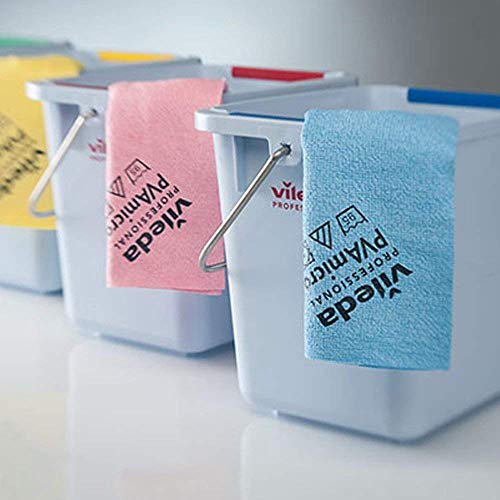 Vileda Professional | Pva Microfiber Cloth | All Purpose Cleaning Shammy | Synthetic Chamois Towel | Smooth & Absorbent Materials | 5 Pack Blue #TOP3