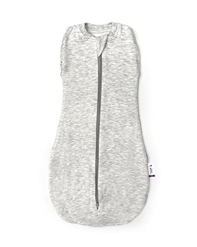 Sweet Dreamers, Saco de dormir para bebé y manta para recién nacidos, 0-3 meses, 1,0 TOG, saco de dormir de tela de bambú suave, gris