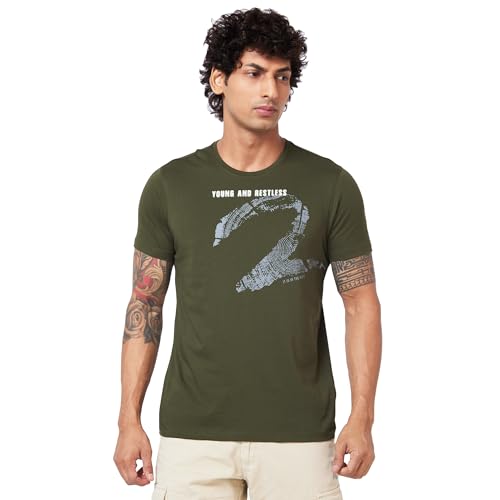 Image of Spykar Men's Solid Slim Fit T-Shirt
