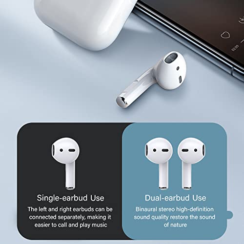 Wireless Earbuds Bluetooth Headphones Ipx7 Waterproof Bluetooth Earbuds 25H Playtime Headset With Charging Case Wireless Bluetooth Earphones With Mic For Iphone/Samsung/Android (White) #TOP3