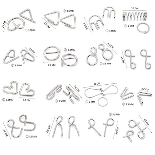 Brain Teaser Puzzle 20Pcs Unlock Interlock Game IQ Test Wooden Toy 3D Unlock Interlock Puzzle Magic Ball Brain Teaser Toy Puzzles for Adults - Image 5