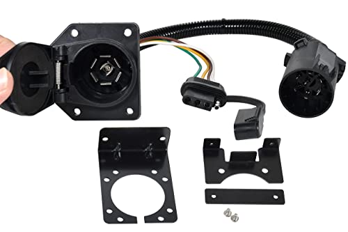 Oyviny Multi-Tow Uscar 7 Pin To 7-Way Blade And 4-Way Flat Trailer Wiring Adapter For Ford, Gm, Dodge Vehicles, Factory Tow Package And Uscar 7 Way Socket Required #TOP3