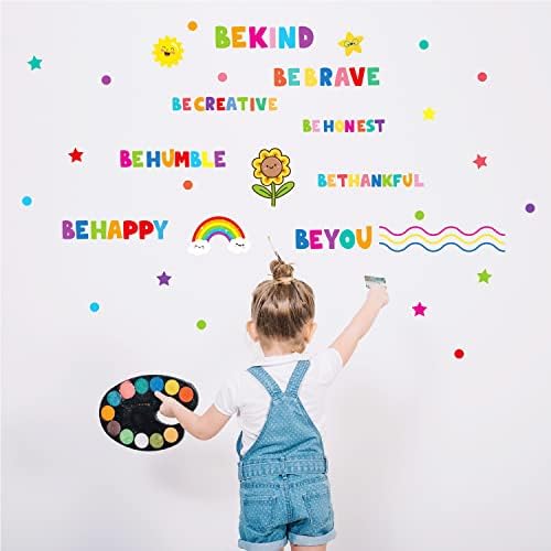 JMbeauuuty Inspirational Quotes Wall Stickers,Encouraging Removable Wall Decals for Nursery Kids Baby Girls Boys, DIY Colorful Motivational Wall Stickers for Room Playroom Bedroom Decoration