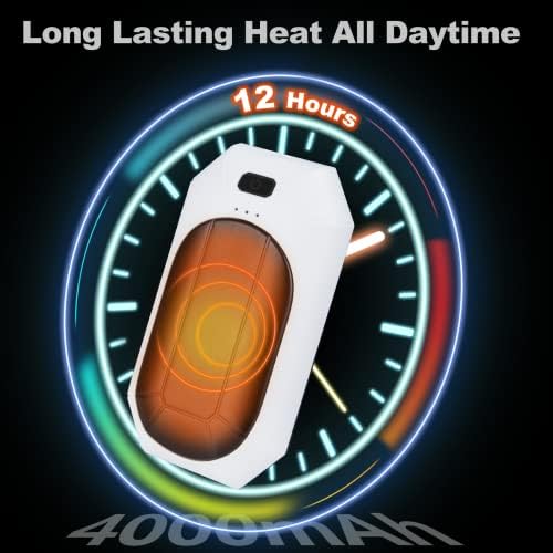 2 Pack Hand Warmers Rechargeable - USB Pocket Hand Warmers Heatd Reusable Handwarmers 6-12 Hours Warmth All Day for Camping Hiking Outdoor Winter Sports