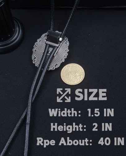 Image of PEARLY JUN Bolo Tie for Women Men Flower Rose Western Cowboy Brown Leather Country Style String Vest Gifts