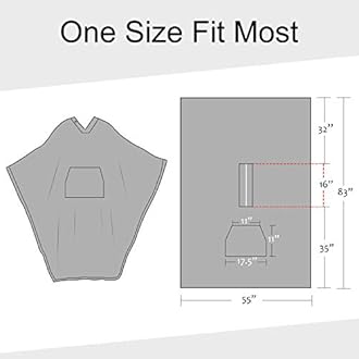 Tirrinia Poncho Blanket Super Soft Comfy Plush Wearable Fleece 2-in-1 Blanket for Adult Women Men Kids