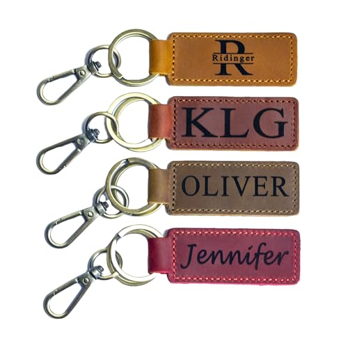 Personalized Engraved Leather Keychain - Customizable Key Ring for Car Keys, Bags & Unique Gifts - Handmade Minimalist Accessory for Men and Women - Image 3
