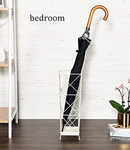 Support de vidange pour parapluies en fer forgé blanc de qualité supérieure - 4