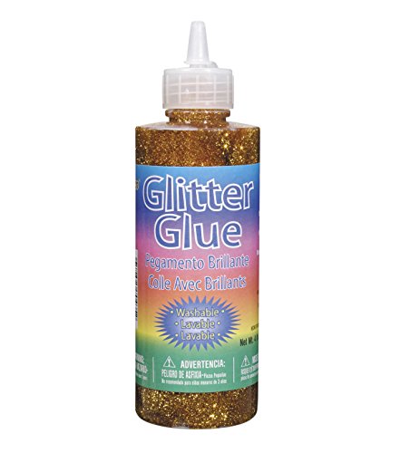 Darice 1166-89 Glitter Glue, 4-Ounce, Clear Iris