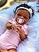 KOKOMANDY Lifelike Reborn Baby Dolls Black Girl Biracial African American Baby Doll, 20inch Real Life Realistic Newborn Baby Dolls Dark Brown Skin Cute Toy for Toddler Kids Gifts