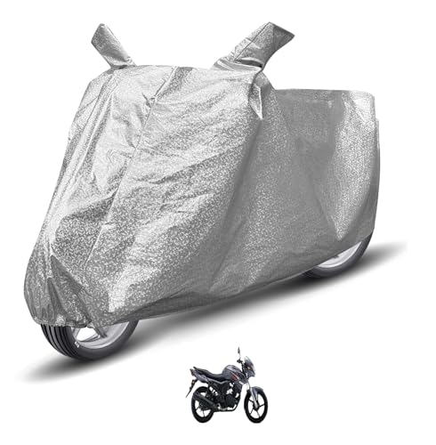 Image of Auto Hub Waterproof Bike Cover Compatible with Yamaha SZ-S Dustproof, UV Protection Two Wheeler Bike SZ-S Cover - Metallic Silver