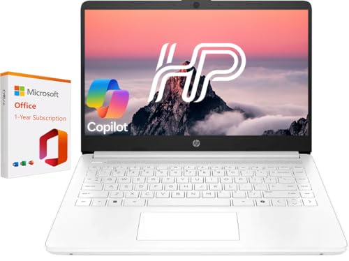 Image of Plus.ERA Customized Laptop, Created Using HP 14 inch Business & Student Laptop with 1 Year Office 365, Dual-Core Intel Processor, 4GB /8GB /16GB RAM, 256GB /512GB /1TB SSD, Windows 11, Snowflake White