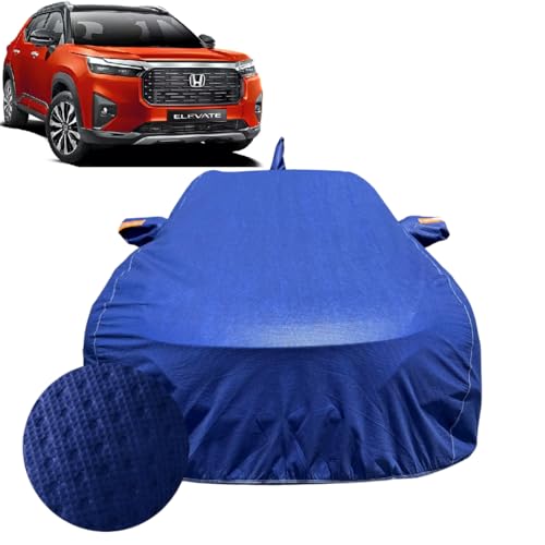 Image of Car Cover for Honda Elevate (2023-2026) | 100% Waterproof Cover with Antenna & Reflective Mirror Pockets | Dustproof, Scratchproof, Heatproof Elevate Car Cover |Soft Cotton Lining| Blue