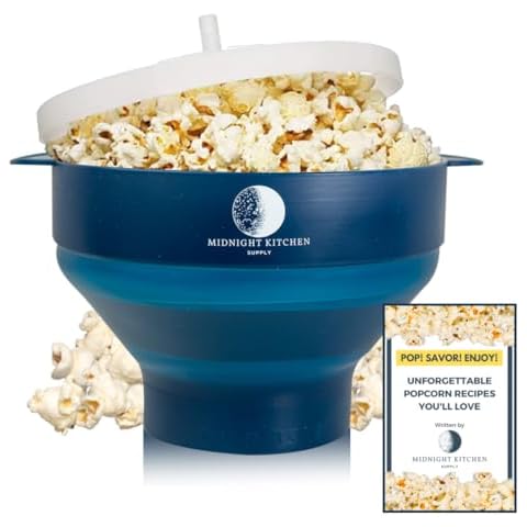 Midnight Kitchen Supply Silicone Popcorn Popper Cover
