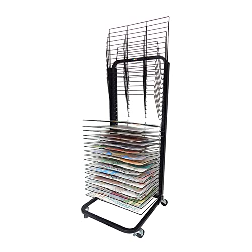 Rack De Séchage D'art 20tier, Panneau De Peinture À L'huile Du Sol Au Plateau Au Pliable, Équipement De Studio De Maternelle En Studio, Rack En Mailles Métalliques Avec Poulies Avec Des Poulies