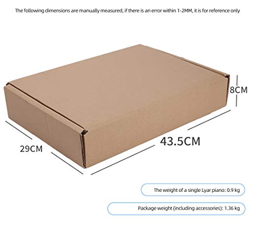 Draagbare kleine harp, harp 19 lir, snaarinstrument, metaalsnaar mahonie snaarinstrument, lire, gemakkelijk te gebruiken, met stemsleutel en touwen, enz., B - Image 8