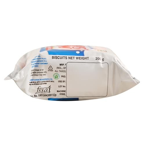 Britannia Milk Bikis Milky Sandwich Cream Biscuits, 188g or upwards (Weight may vary)