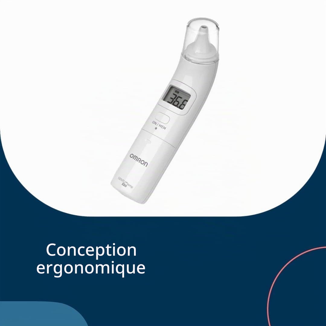 Omron GentleTemp 520 Thermomètre Auriculaire Electronique