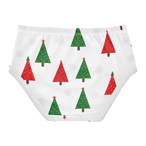 Cotton Girls Underwear Toddler Red Green Christmas Trees Panties for Girl Animals Briefs Kids Undies 2t2