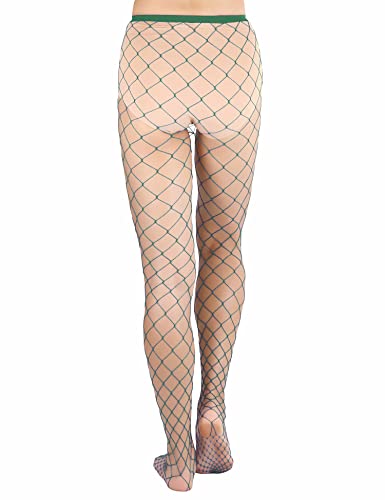 Image of Lastclream High Waisted Fishnet Tights for Women Sexy Fishnets Stockings Full Footed Fishnet Sheer Pantyhose Plus Size