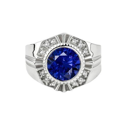 Bague de cocktail pour hommes en saphir idéale pour vos soirées