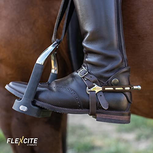 Foto von Sprenger Sicherheits-Steigbügel gedreht Flexcite, zur Entlastung des Fußgelenks I Bügel mit einerTrittfläche von 120 mm, gelenkschonend, Edelstahl