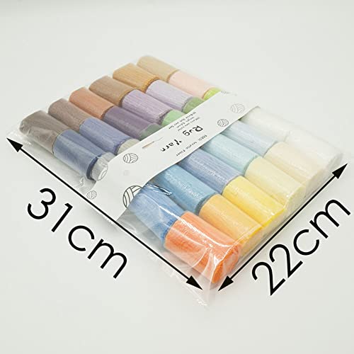 Image of EUBUY 30 Colors Latch Hook Yarn, Precut Assorted Colorful Yarn Bundles