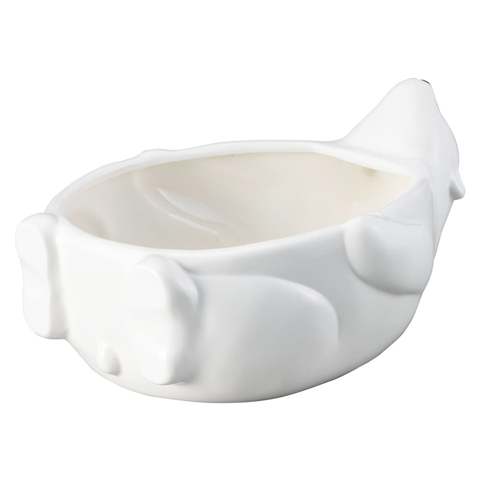 Sunart SAN3644 Cute Tableware, Polar Bear, Polar Bear, Animal Bowl, Somen, Pot, M, Approx. 4.9 fl oz (1,400 ml), White