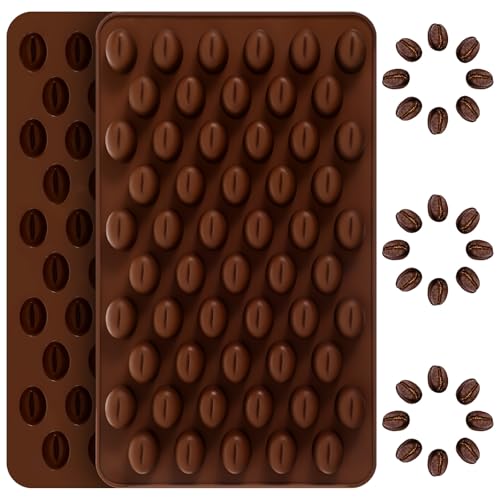2 Pcs Coffee Bean Silicone Mold Chocolate Chip Mold 55