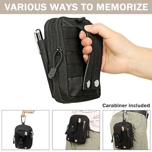 HTTDSLF Bolsa Cintura Táctica, Bolsa de Cintura Táctica, Bolso Cinturón Táctica Militar Compacta, para Acampar, Senderismo, Ciclismo, Escalada y Viajes, Poliéster - imagen 4
