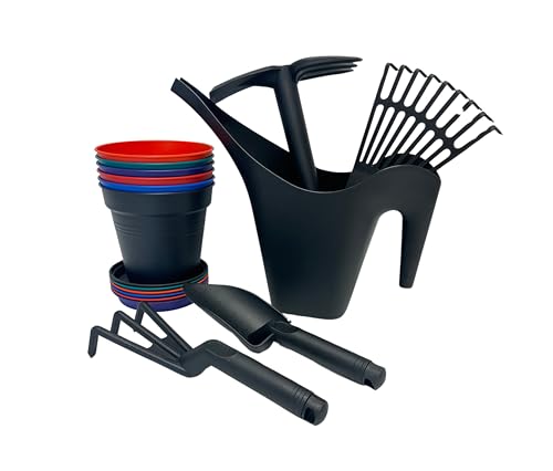 Mintra Home Garden Tool Set, 11-Piece Gardening Kit with Watering