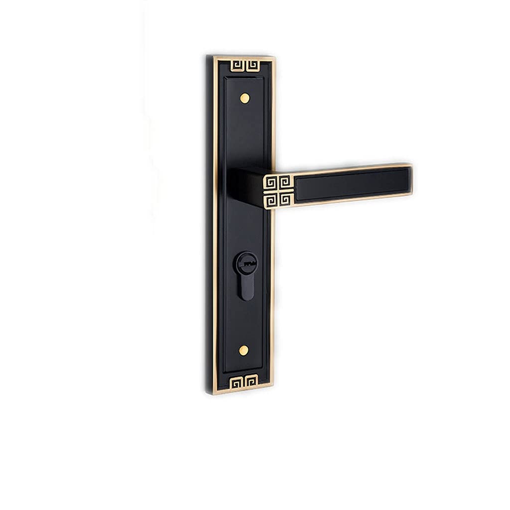 Serrure de Porte rétro en Laiton et Poignée Intérieure pour Porte en Bois