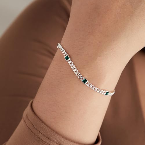 Image of Alex and Ani September Birthstone Sapphire Curb Chain Bracelet