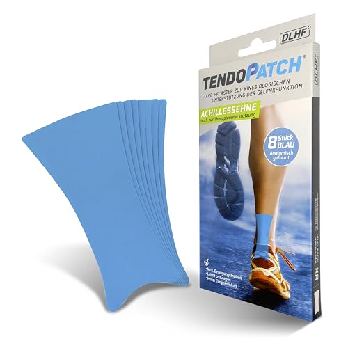 TENDOPATCH® - Kinesiologisches Tape-Pflaster für die Achillessehnen, anatomisch optimierte Form, Nylon/Elasthan