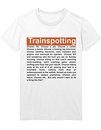 Hypeshirt T-Shirt Trainspotting Choose. C617386 Blanc L