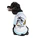 Blueberry Pet Chill Summer California Cotton Dog Shirt in Aquamarine , Back Length 14