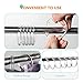 Zerodeko 24pcs Transparent Shower Curtain Hooks for Versatile Bathroom Accessories for All Curtain Types Heavy Duty Design