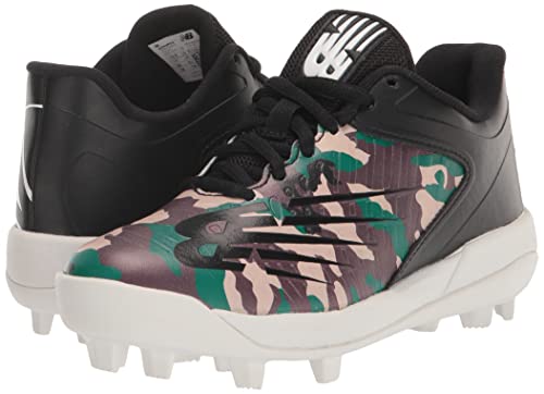 New Balance boys 4040 V6 Rubber Molded Baseball Shoe, Black/Pebble/Bison, 5.5 Big Kid US - Thumbnail 7