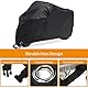 Meisax Motorrad Abdeckplane Outdoor 245 * 105 * 125 cm Motorradplane Wasserdicht Winterfest Motorradabdeckung 210T Oxford Stoff Roller Abdeckplane Outdoor Indoor Fahrräder Motorradgarage, Schwarz
