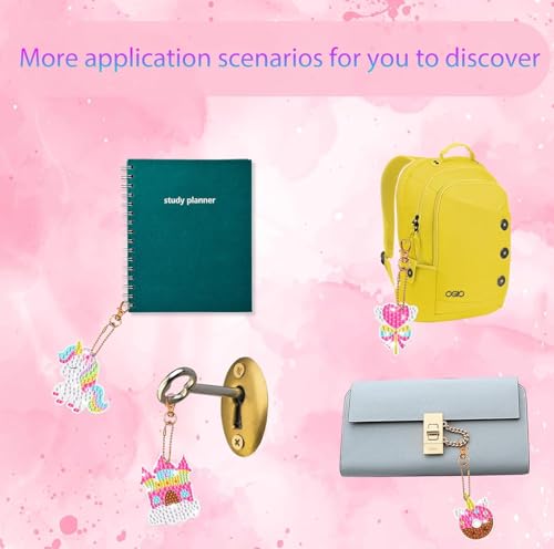 Image of Storio DIY Gem Keychain Kit for Girls | Make Your Own Keychains with Gem Stickers | Fun Art & Craft Toy for Kids | Gift for Girls Age 5+