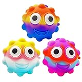 Cykapu 3 Pack Pop Ball it Fidget Toys 3D Pufferfish Sensory Stress Ball Toys , Silicone Push Pop...