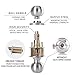 Door Knob with Lock - Keyed Entry Door Lock - Round Bedroom Door Knobs with Lock and Key,Entrance (Privacy/Entry) in Satin Stainless Steel