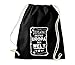 Shirtinstyle Gym Sack Turnbeutel Diplom zum besten Uropa der Welt, Farbe Schwarz