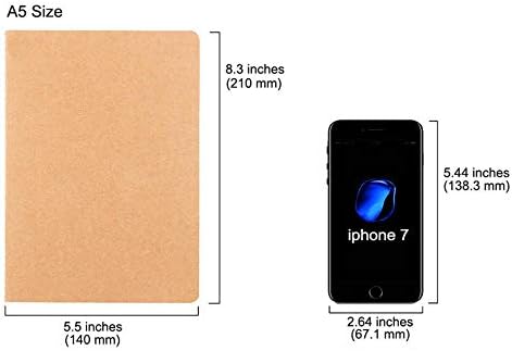 16 Pack Kraft Notebooks, Journals in Bulk for Writing, Blank Paper Sketchbooks, 60 Pages Notebook, 8.3x5.5 Inch, A5 Size, Travel Journal Set, for Gifts, Students and Office Supplies - Image 4