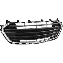 ALMULOO Front Bumper Grille Grill Compatible with 2017-2021 Chevy Chevrolet Trax Black+Silvery Plastic ABS Replacement for GM1036196 42537706 42519611