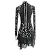 Kmeruoys Figure Skating Dress Women Girls Ice Skating Dress Competition Eweled Rhinestone Skating Wear (Color : Black, Size : Small)