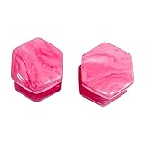 Rose Quartz Double Flared Hexagon Ear Plugs – Crystal Stone Gauges for Stretched Ears – Handmade Stone Body Piercing Jewelry Tunnels Gauges Pair – Multiple Sizes (4 mm (6 g))