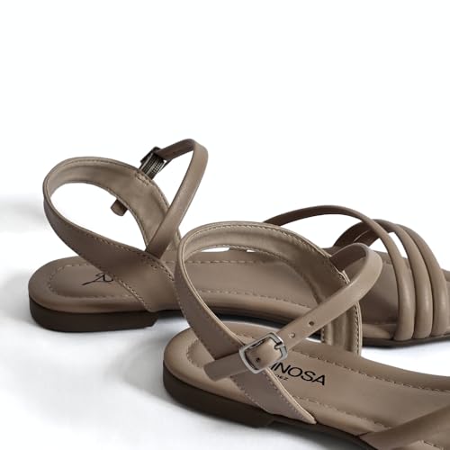 LUMINOSA Women’s Triple Strap Open-Toe Sandals2