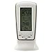 Ruilogod Home Office Car 5 Przycisk Termometr Wyświetlacz LCD Cyfrowy Zegar Biały
